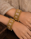 Antique Geometric Enamel Kada Set