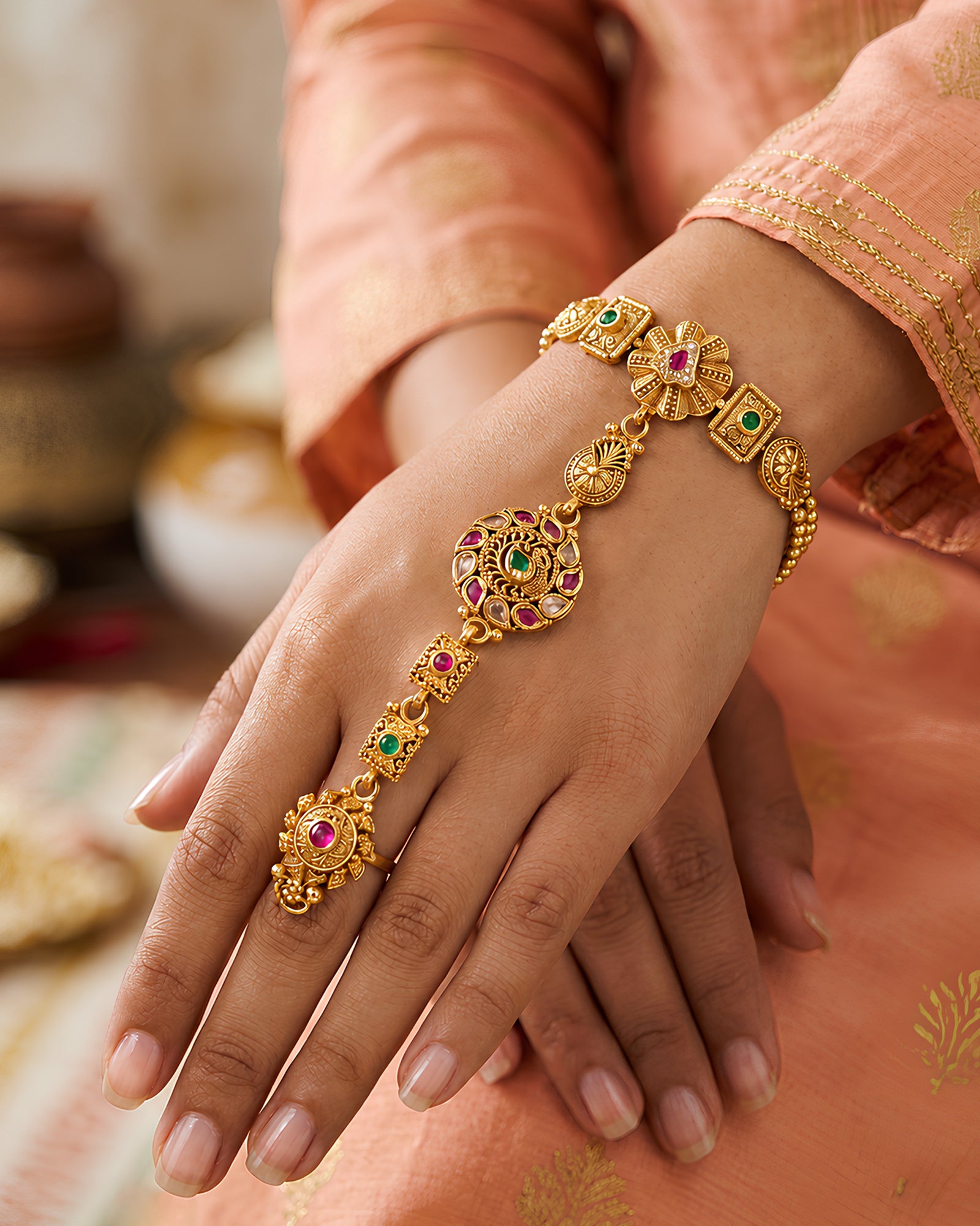 Antique Gold-Finish Heritage Panja