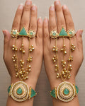Aqua Pearl Ghungroo Kashmiri Panja