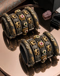 Dual-Tone Heritage Elephant & Pearl Dome Kada