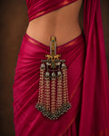 Dual-Tone Royal Elephant & Pearl Jhumka Chabi Chhalla