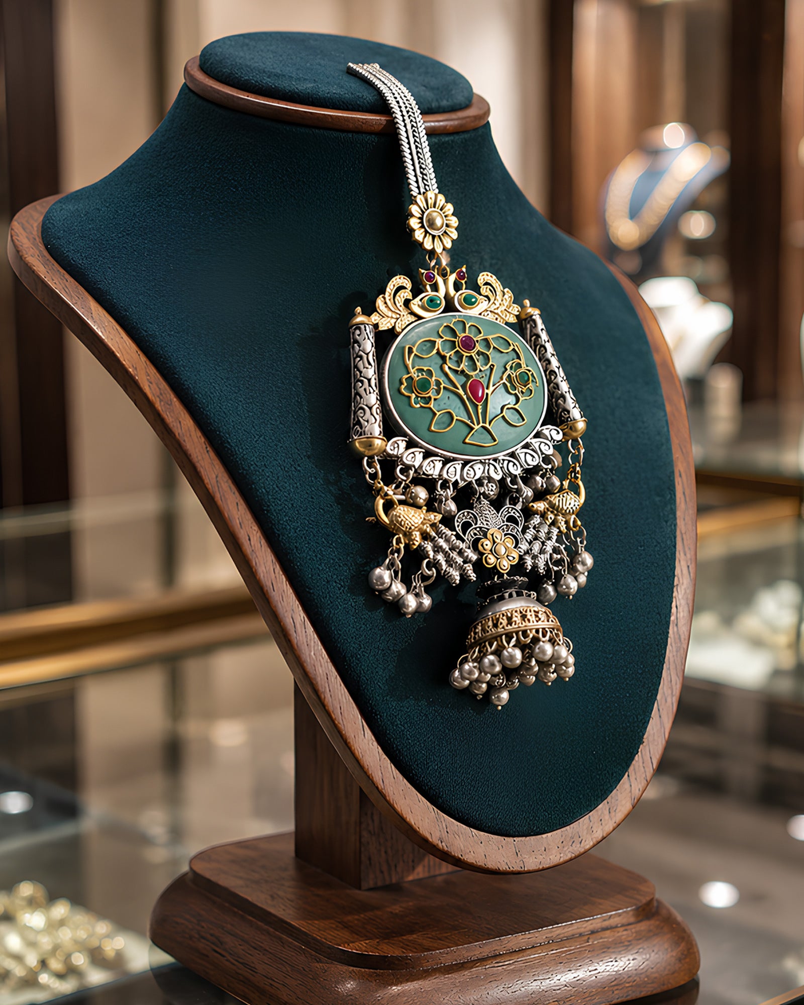 Dual-Tone Tree of Life & Peacock Chabi Chhalla