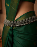 Floral Engraved Beaded Oxidized Kamarbandh