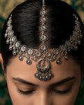 Floral Filigree & Crescent Pendant Matha Patti