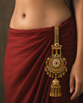 Gemstone Filigree Sunburst Gold-Plated Judapin