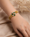 Geometric Kundan & Gemstone Bracelet