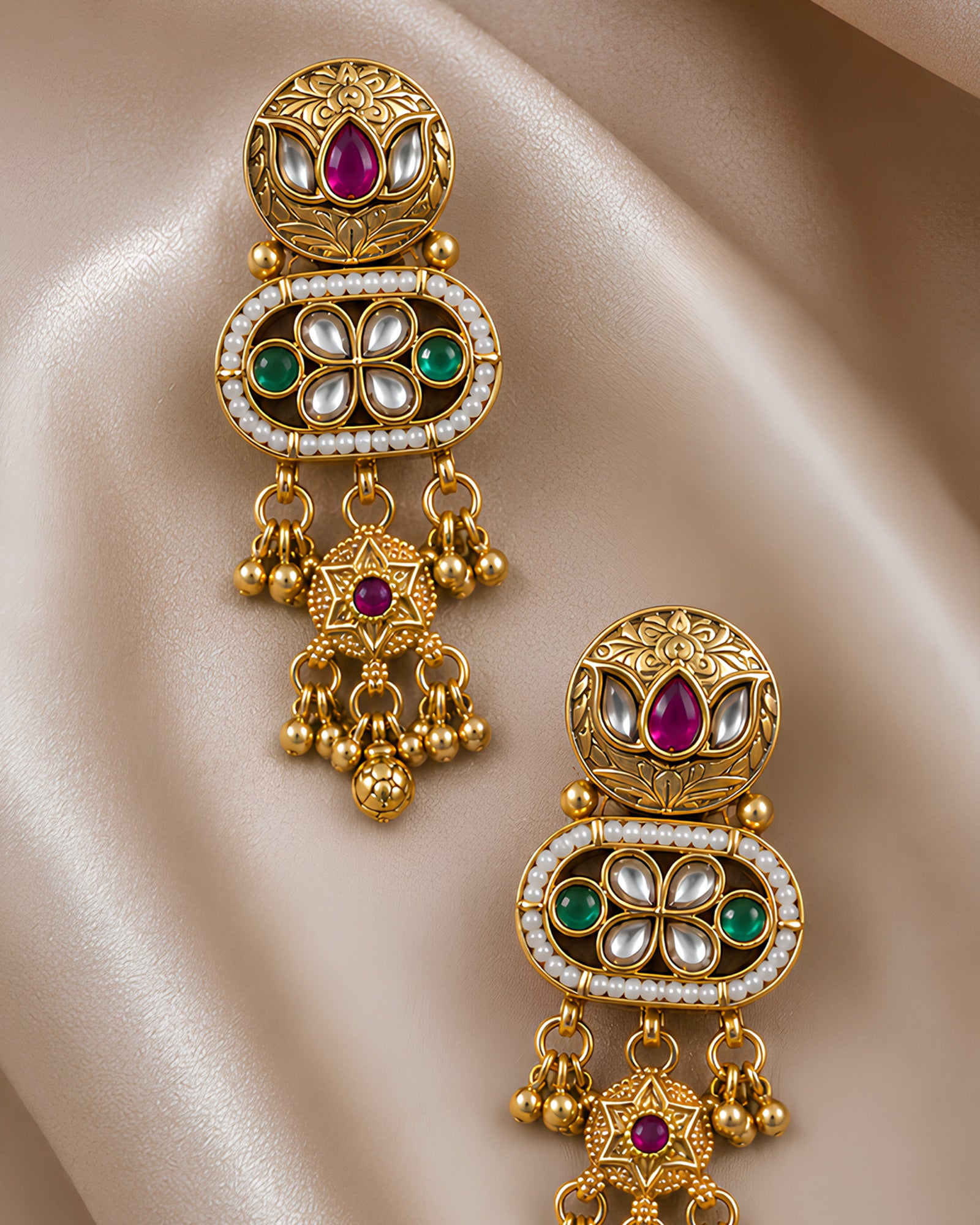 Gold Jharokha Heritage Necklace