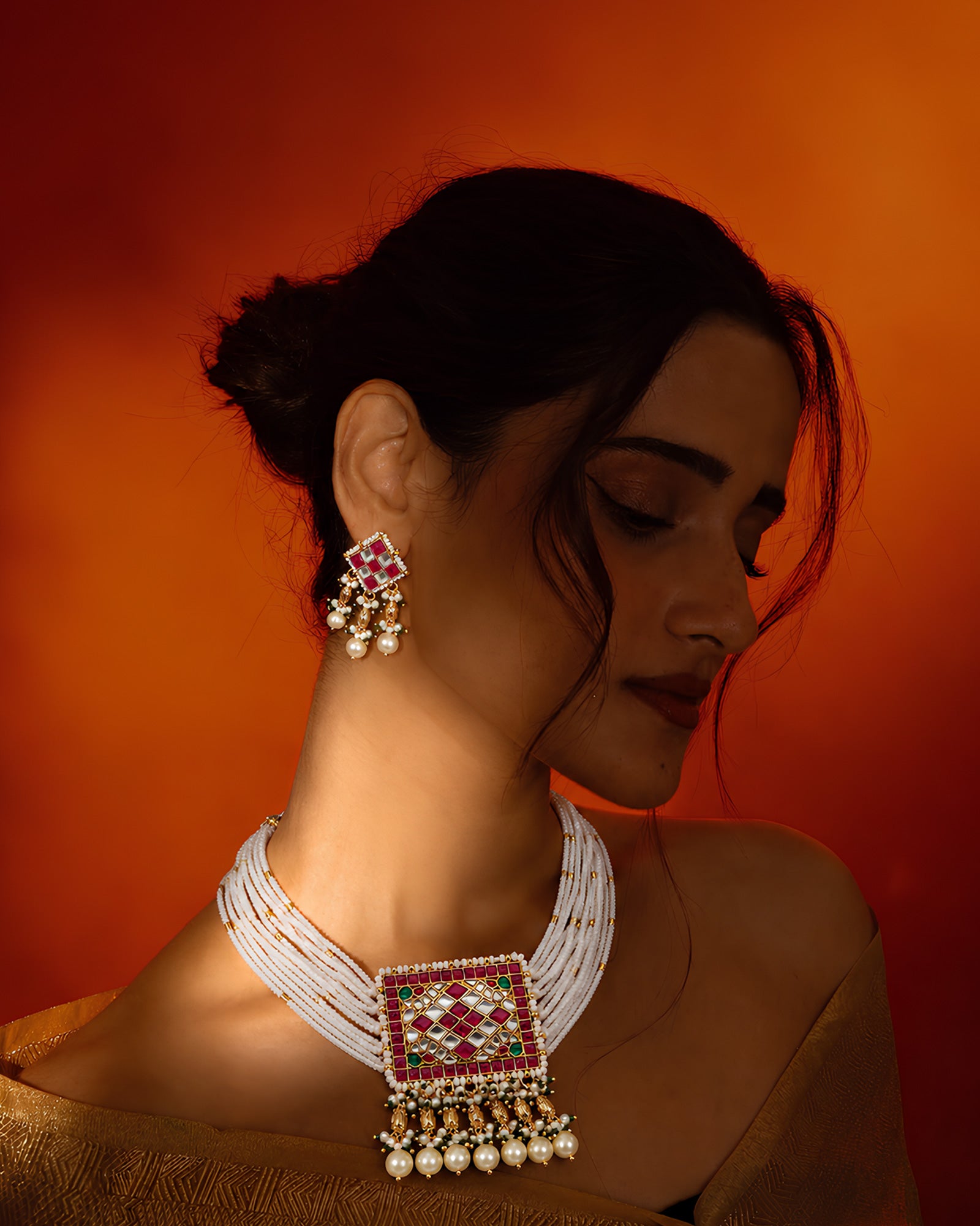 Gulnaar Pearl Fusion Choker