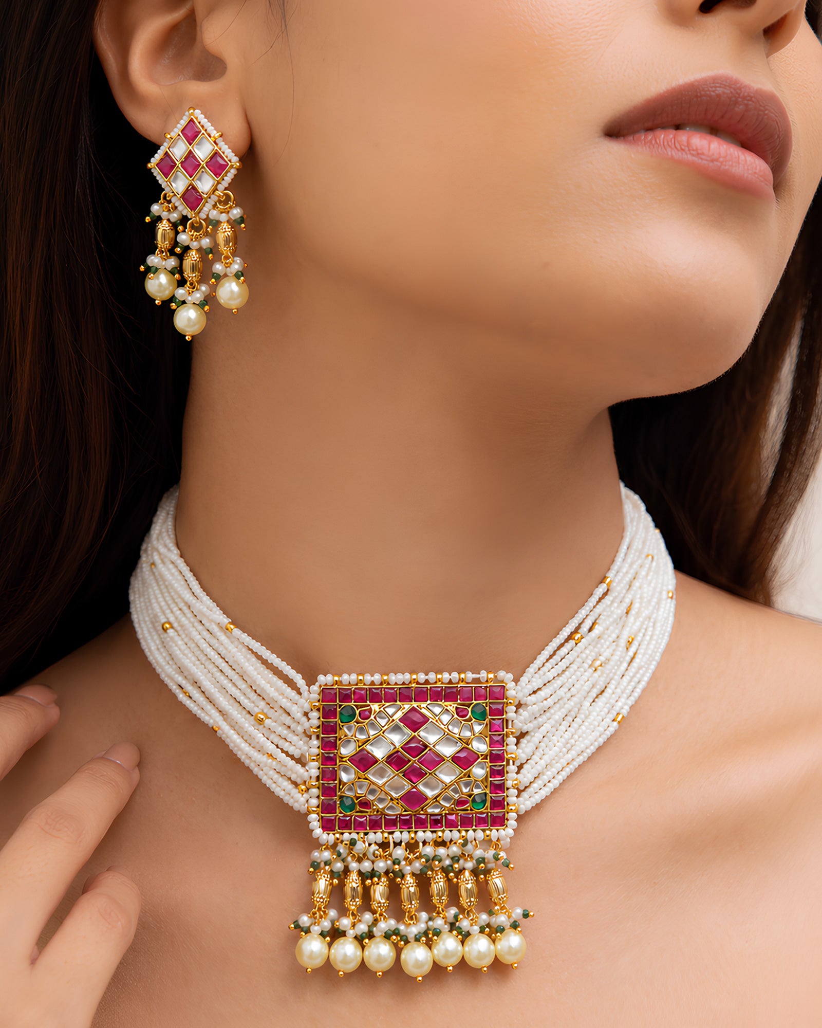 Gulnaar Pearl Fusion Choker