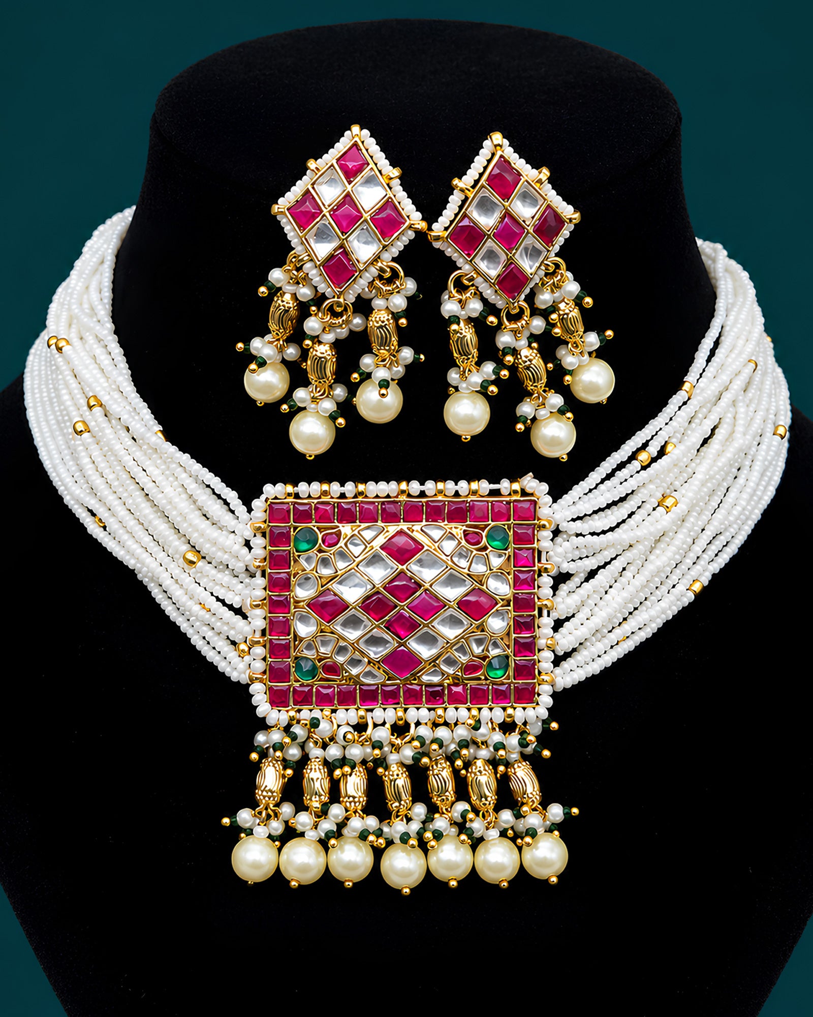 Gulnaar Pearl Fusion Choker