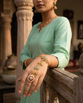 Jashn Green-Pink Fusion Panja