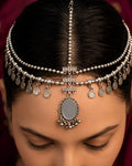 Layered Beaded & Coin-Fringed Matha Patti