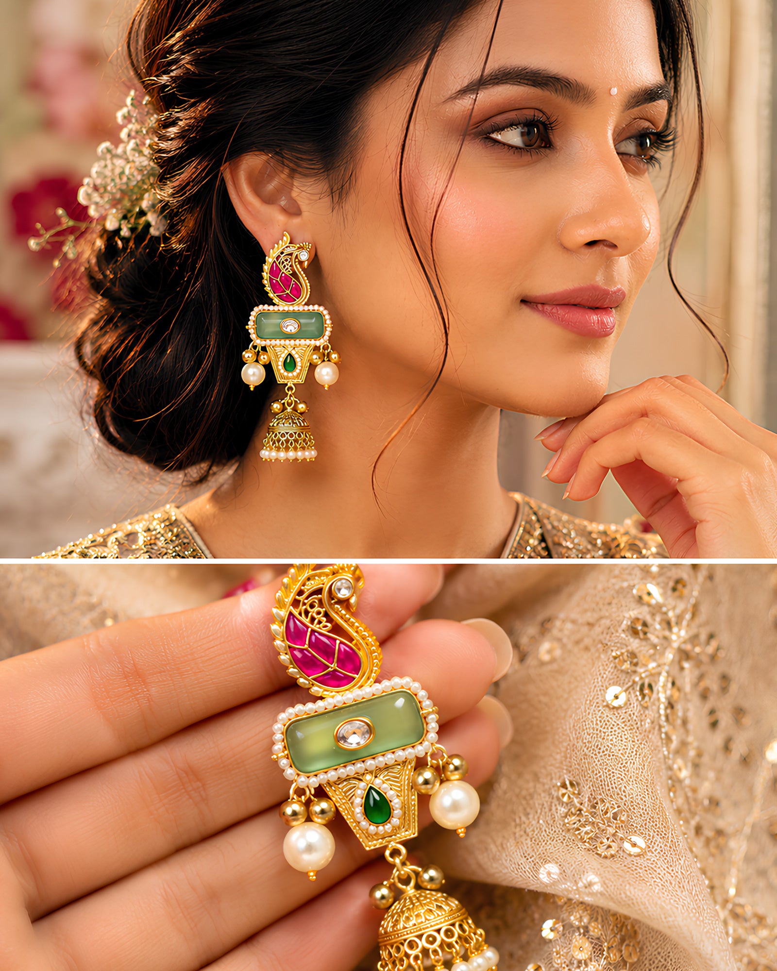 Mayuri Feather Fusion Earrings
