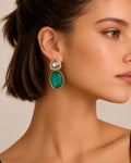 Minimalist Gemstone Drop Earrings