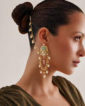 Mint Enamel & Pearl Sahare Earrings