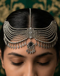 Multi-Strand Beaded & Leaf-Fringed Matha Patti