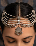 Multi-Strand Beaded & Mirror-Drop Matha Patti