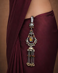 Multi-Tone Amber Medallion Jhumka Chabi Chhalla