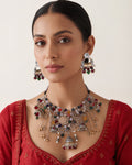 Multicolored Beaded Tribal Statement Necklace