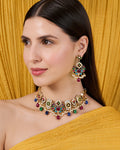Navratna-Inspired Multi-Gemstone Navaratri Choker Necklace