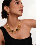 Onyx & Pearl Beaded Gold-Toned Necklace Set