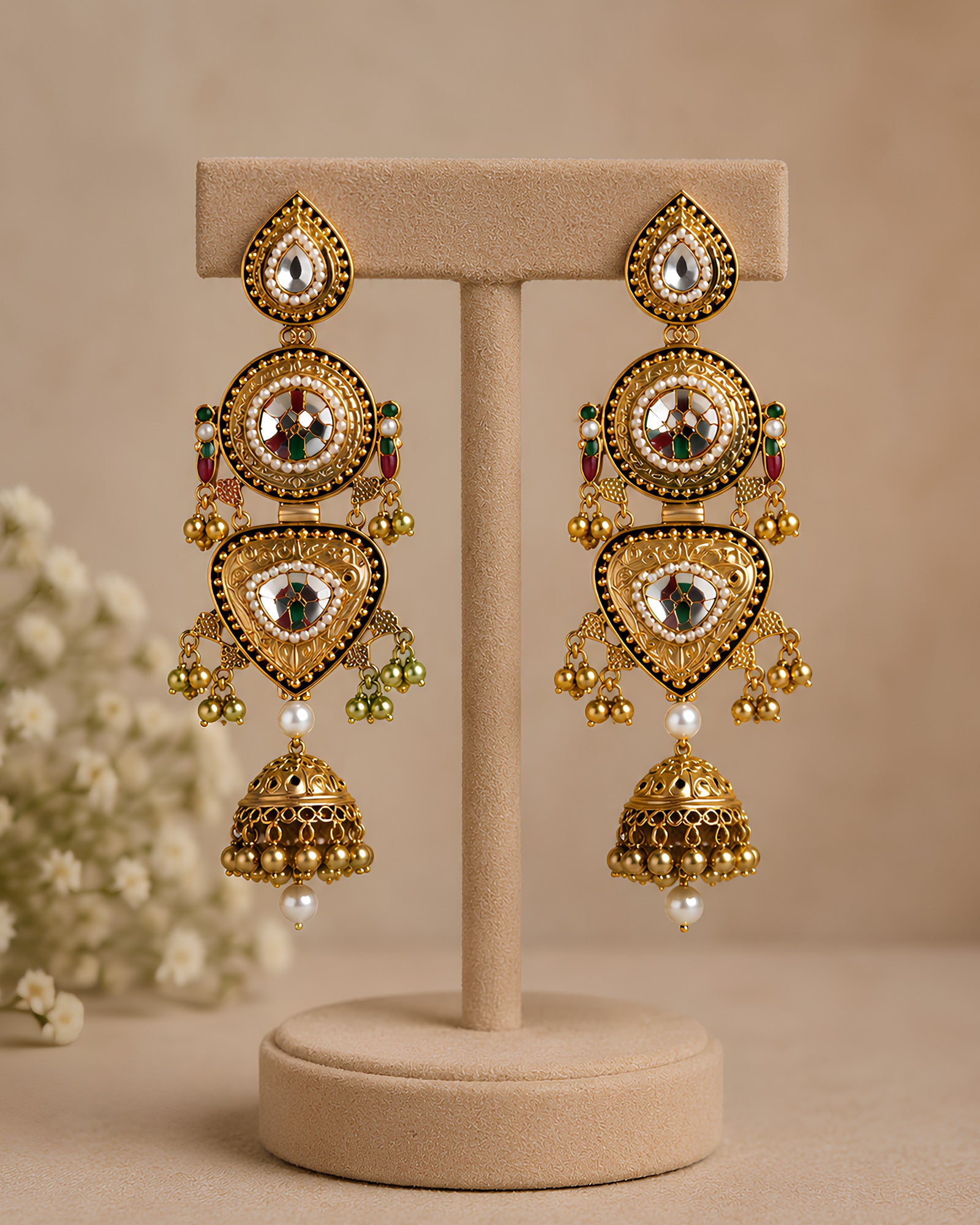 Ornate Kundan & Mirror-Work Choker Set