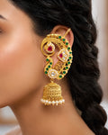 Ornate Peacock Ear Cuff Jhumka