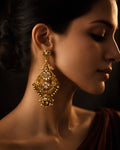 Ornate Polychromatic Floral Jhumka Earrings