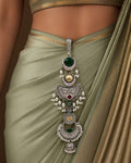 Oxidized Emerald & Heritage Peacock Chabi Chhalla