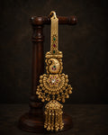 Peacock Motif & Jhumka Gold-Plated Judapin