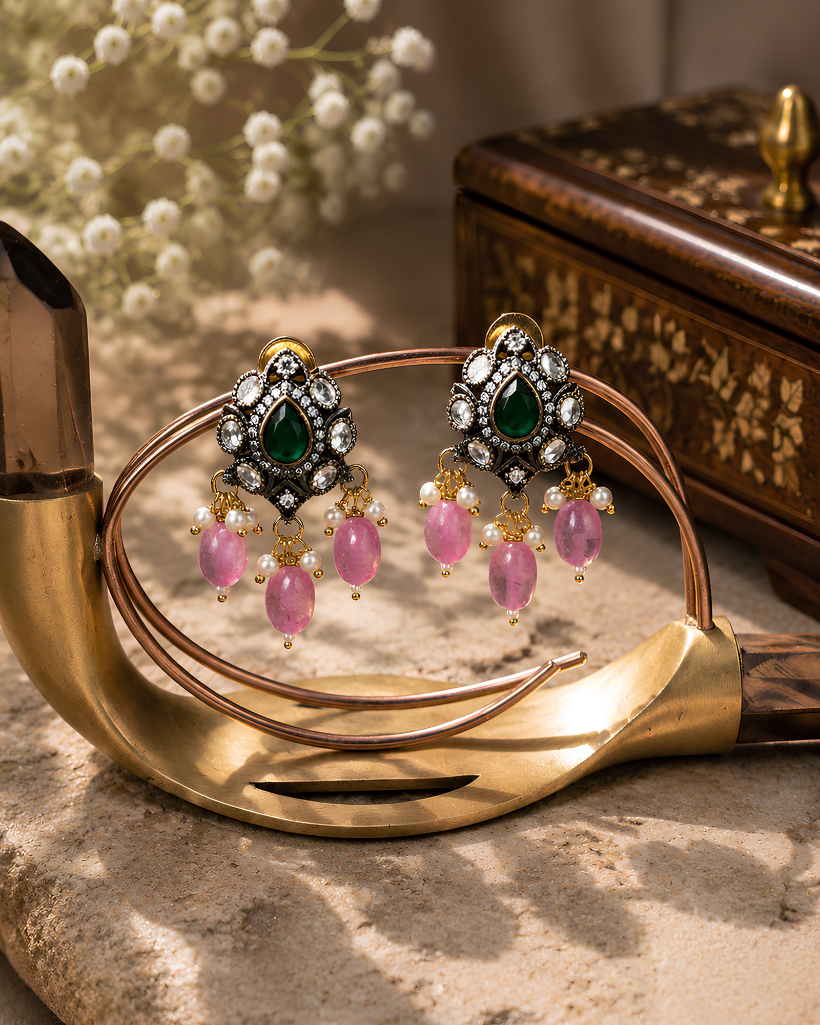 Pearl Blossom Fusion Earrings