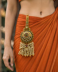 Pearl-Fringed Sunburst Gold-Plated Judapin