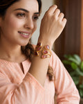 Raw Rose Quartz Minimalist Open Kada