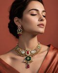 Regal Enamel & Stone-Studded Choker Set