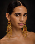 Regal Meenakari & Filigree Statement Chandbalis