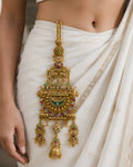 Royal Elephant & Meenakari Gold-Plated Judapin