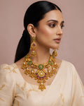 Royal Enamel & Stone-Studded Statement Necklace Set