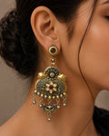 Royal Etchings Dual-Tone Oxidized Statement Danglers