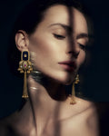 Royal Navy Enamel & Chain Drop Earrings
