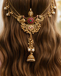 Royal Peacock & Pearl Embellished Hair Accessory