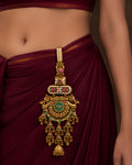 Ruby-Emerald Medallion Gold-Plated Judapin