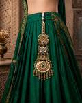 Ruby-Emerald Sunburst Medallion Gold-Plated Judapin