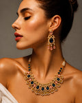 Sapphire Blue Teardrop Fusion Necklace