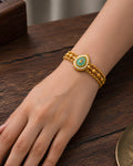 Teardrop Meenakari Pearl Bracelet