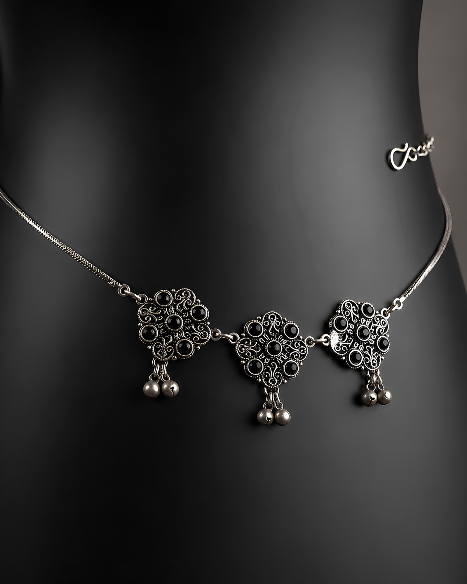 The Olden Ink Onyx Accent Kamarbandh